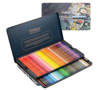MARCO Lot de 72 crayons de couleur pour adultes - Kit de peinture professionnelle soluble dans l'eau - Boîte en fer avec pinceau et aiguiseur