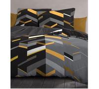 MARCO Parure de couette 100% coton - Gris Foncé - 220x240 cm