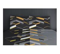 MARCO Parure de draps 100% coton gris 240 x 300 cm