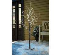 Marco Paul - Arbre lumineux pré-éclairé avec grandes branches de bouleau, LEDs blanc chaud, pour intérieur, blanc, décoration de Noël, décoration de table, pour Noël, maison, fête, mariage (150 cm,
