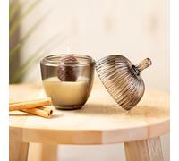 Marco Paul Bougie de Noël - Bougies parfumées en verre à combustion longue en forme de gland avec pomme de pin pour cadeaux d'automne, décoration de chambre, grande bougie parfumée pour la maison