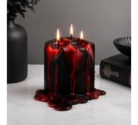 Marco Paul Bougie pilier effet saignant Décoration d'Halloween 7,5 cm