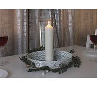 Marco Paul Bougie pilier traditionnelle ivoire longue durée de combustion 75 heures - Bougies décoratives non parfumées pour la maison - Grande bougie pilier de 23 cm pour centre de table