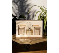 Marco Paul Coffret cadeau diffuseur et bougies parfumées en coton et bois de cèdre vanille ambre pour décoration d'intérieur (vanille noire, ensemble diffuseurs)