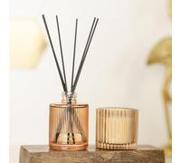 Marco Paul Desire Aroma Oud & Bergamote Coffret cadeau | Bougie et diffuseur pour parfum d'intérieur | Aromathérapie anti-stress pour créer une atmosphère relaxante (grenade noire)