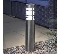 Marco Paul Interiors Borne de jardin super lumineuse en acier inoxydable à énergie solaire LED pour allée