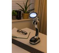 Marco Paul Lampe de bureau portable - Lampe de table à 12 LED blanches - Lampes de chevet sans fil flexibles sans fil - Éclairage moderne pour le camping, la maison, le bureau d'ordinateur