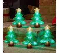 Marco Paul Lot de 5 guirlandes lumineuses LED pour sapin de Noël à piles avec minuterie automatique pour intérieur et extérieur Décoration saisonnière