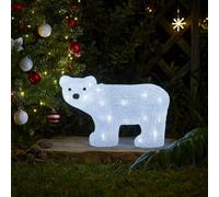 Marco Paul Lumière de Noël LED fantaisie en forme d'ours polaire, résistante aux intempéries et durable, décoration intérieure et extérieure, grande figurine de Noël