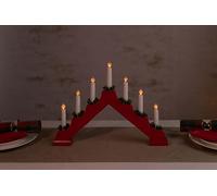 Marco Paul Pont de bougies de Noël - Bougies festives traditionnelles à LED sans flamme pour décorations de Noël d'intérieur - Parfaites pour le salon, la décoration de fenêtre, la maison et la maison