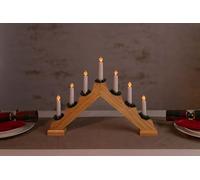 Marco Paul Pont de bougies de Noël traditionnelles pour fenêtre de salon, bougies LED chaudes sans flamme, décoration festive naturelle avec minuteur, naturel