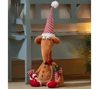 Marco Paul Remi Rat Peluche de Noël pour Chambre d'Enfant - Décoration sur Pied en Peluche Douce à Collectionner (32 x 84 cm)