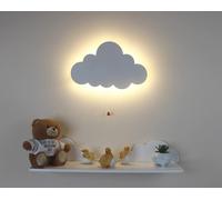 Marco Paul Veilleuse Murale En Bois Blanc Nuage Pour Chambre D'enfant[Vei9271689]