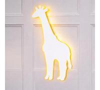 Marco Paul Veilleuse murale en bois blanc pour chambre d'enfant, chambre de bébé, lampe de chevet pour chambre d'enfant, décoration d'intérieur (girafe)