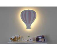 Marco Paul Veilleuse murale en forme de montgolfière en bois rose pour chambre d'enfant Éclairage de chambre d'enfant Lampe murale Décoration de chambre à coucher Lampe de chevet