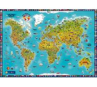 MARCO POLO Panorama Kinderweltkarte: Plano im Folienschlauch (137 x 97 cm) 1:30000000