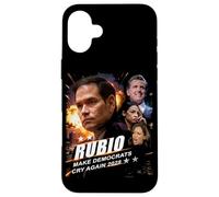 Marco Rubio 2028 Make Democrats Cry Again Action Poster Coque pour iPhone 16 Plus