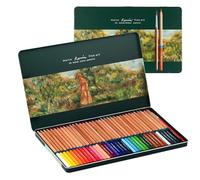MARCO Série 3120 - 36 crayons de couleur haute qualité diluables à l'eau avec pinceau, dans une boîte en fer - Idéal pour les étudiants en art et les professionnels