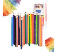 MARCO Set de crayons de couleur - 72 couleurs, crayons de couleur solubles à l'eau au format hexagonal, bonne qualité de coloration, série D4320 Idéal pour les écoliers et les débutants Cadeau pour la