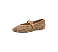 MARCO TOZZI Ballerines à lanières marron / cappuccino, Taille 38
