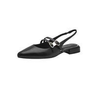 MARCO TOZZI Ballerines Femme Semelle intérieure Feel Me Souple Doublure Douce Vegan Pointu, Noir (Black), 39 EU