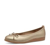 MARCO TOZZI Ballerines Rondes pour Femme avec nœud, Or, 41 EU