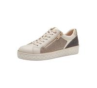 MARCO TOZZI Baskets basses marron / or / blanc, Taille 38