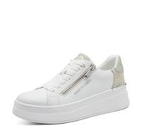 MARCO TOZZI Baskets Femme Semelle intérieure Amovible Feel Me Douce Doublure Douce Moderne, Blanc (White/Matcha), 39 EU