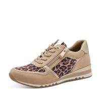 MARCO TOZZI Baskets Femme Semelle intérieure Feel Me Amovible Douce Doublure Douce Vegan Moderne, Beige (Leo Beige Comb), 41 EU