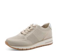 MARCO TOZZI Baskets Femme Semelle intérieure Feel Me Amovible Douce Doublure Douce Vegan Moderne, Beige (Dune Comb), 38 EU