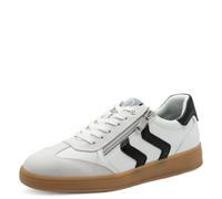 Marco Tozzi Baskets Femme Semelle intérieure Feel Me Amovible Douce Doublure Douce Vegan Moderne, Blanc (White/Black), 37 EU