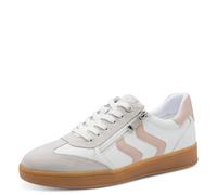 Marco Tozzi Baskets Femme Semelle intérieure Feel Me Amovible Douce Doublure Douce Vegan Moderne, Blanc (White/Rose), 38 EU