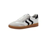 Marco Tozzi Baskets Femme Semelle intérieure Feel Me Amovible Douce Doublure Douce Vegan Moderne, Blanc (White/Black), 38 EU