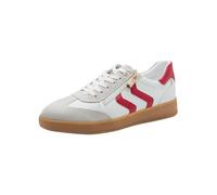 Marco Tozzi Baskets Femme Semelle intérieure Feel Me Amovible Douce Doublure Douce Vegan Moderne, Blanc (White/Red), 38 EU