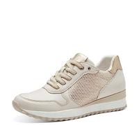 MARCO TOZZI Baskets Plates pour Femme en Cuir synthétique à Lacets, Crème Comb, 37 EU