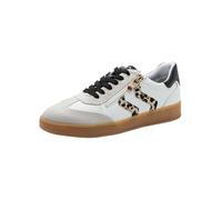 Marco Tozzi Baskets Femme Semelle intérieure Feel Me Amovible Douce Doublure Douce Vegan Moderne, Blanc (White/Leo), 39 EU