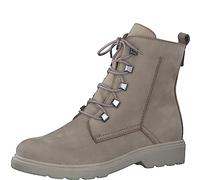 MARCO TOZZI Bottines à lacets en cuir pour femme avec fermeture éclair, Nubuck taupe., 41 EU