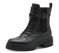 MARCO TOZZI Bottines à lacets pour femme avec fermeture éclair et détails scintillants, Black Str, 41 EU