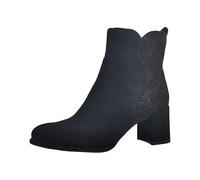 MARCO TOZZI Bottines à talon pointu pour femme avec fermeture éclair, Black Gold., 38 EU