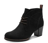 MARCO TOZZI Bottines à talons pour femme à lacets végétaliennes, Black Comb 1, 42 EU