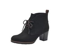 MARCO TOZZI Bottines à talons pour femme à lacets végétaliennes, Black Comb 1, 42 EU