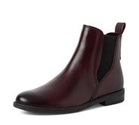 MARCO TOZZI Bottines Chelsea élégantes en cuir pour femme, bordeaux, 37 EU