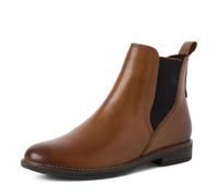 MARCO TOZZI Bottines Chelsea plates en cuir pour femme, Muscat, 39 EU