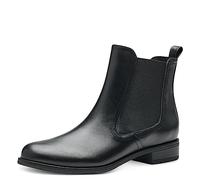 MARCO TOZZI Bottines Chelsea plates en cuir synthétique pour femme, Noir, 39 EU