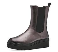 MARCO TOZZI Bottines Chelsea pour femme en cuir synthétique à plateforme, Ardoise, 38 EU