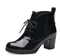 MARCO TOZZI Bottines élégantes pour femme avec talon à lacets, Imprimé noir, 39 EU