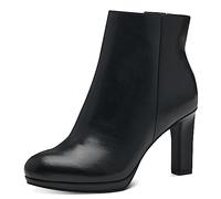 MARCO TOZZI Bottines élégantes pour femme avec talon en cuir synthétique, Noir, 37 EU