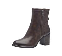 MARCO TOZZI by Guido Maria Kretschmer Bottines à talon pour femme en cuir synthétique avec fermeture éclair, Café antique., 39 EU