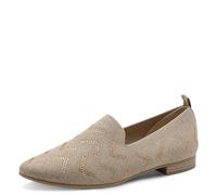 MARCO TOZZI Chaussons à talon bloc pour femme - Pointe ronde, Dune Metallic, 36 EU