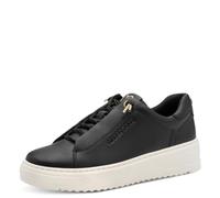 MARCO TOZZI Damen Sneaker Flach mit Wechselfußbett Freizeit, Schwarz (Black/Gold), 39 EU